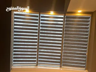  23 تفصيل وتركيب ستائر لنن تركية بموديلات جديدة  وجميع انواع الستائر (زيبرا رول عامودي و معدنية)