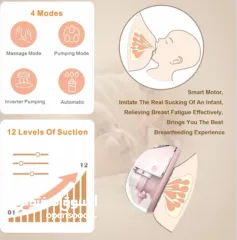  6 شفّاط حليب كهربائي عدد 2 من ماركة كوولي مع تعقيم و تدفئة و طقم فيفامام كامل
