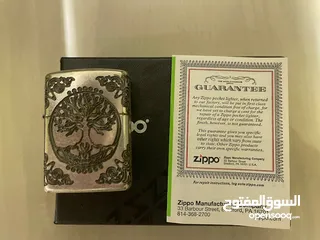 4 Zippo Lighter - Armor Tree of Life Antique Silver