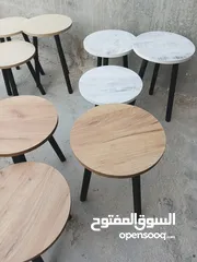  2 طربيزات سيرفس وسط   قطر الدائرة 35سم ارتفاع الطربيزات 40/45/50