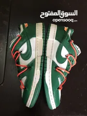  4 Nike Dunk Low Off-White Pine Green حذاء نايك