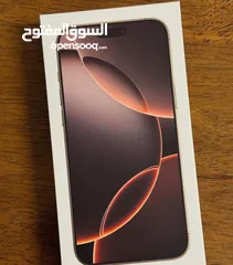  9 ايفون 16 برو ماكس 256 gb امريكي مباشره من ابل لسا بكرتونة الشحن لون ذهبي.