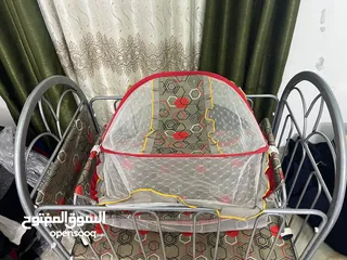  2 تخت أطفال مزدوج مع ناموسية-عملي وأنيق