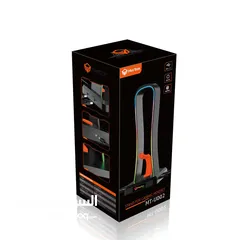  10 Meetion U002 RGB Stand For Gaming Headset حامل قاعدة سماعات مضاءة مع مداخل