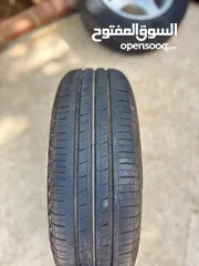  4 جنط بيجو 14 اصلي مع كوشوك جديد