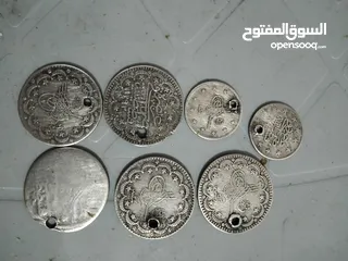  7 9 عملات قسطنطينية فضة اصلي وزنهم 37 غم للبيع ب 65 دينار