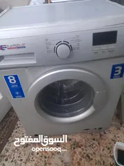  1 ثلاجه ناشونال و غساله لون سلفر بحال الجديد استخدام بسيط للبيع