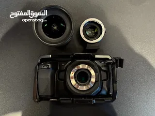  2 BMPCC 4K Camera with Sigma lens and Viltrox Speed Booster