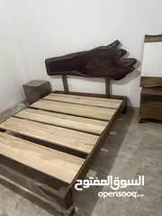  2 سرير من خشب الاشجار الطبيعي