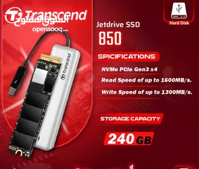  1 هارديسك داخلي خارجي مساحة 240 جيجا بايت ترانسيند Trancsend Jetdrive SSD Portable 240GB Mac