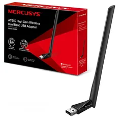  2 قطعة وايفاي / MERCUSYS AC650 High Gain Wireless Dual Band USB Adapter (MU6H)