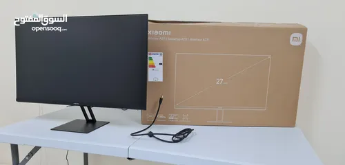  5 شاشة كومبيوتر 27 بوصة شبه جديدة من اكسترا مع طاولة طوي Xiaomi 27 Inch, PC Monitor with ta almost new