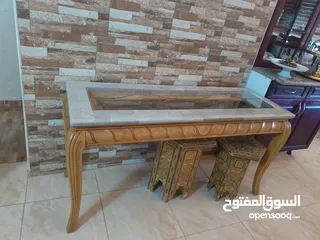  11 طقم  طاولات وسط وكونسول 4قطع وبيرو  ماربل للبيع