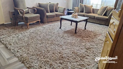  2 سجادة وبر خميل لون بيج