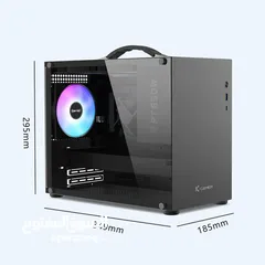  2 portable gaming computer case  كيس كمبيوتر متنقل مع مروحة ARGB وكنترولر للتحكم بالانارة