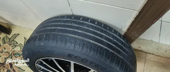  6 جنوط مرسيدس مع كوشوك نضيف جدا جدا استخدام شهر مع جنط سبير