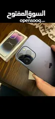  5 آيفون 14 pro max 128gb لم يتم تغيير اي قطعة بالجهاز معا كامل اغراضو الكرتونة ووصلة الشاحن