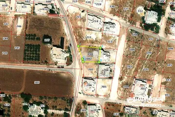  1 أرض للبيع  مادبا الخطابية حنو الكفير قطعة أرض سكنية بموقع مميز مساحتها 612 م
