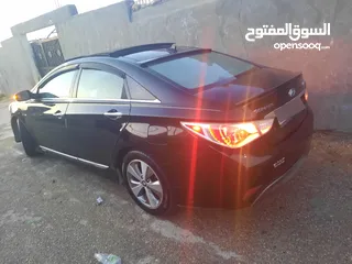 2 سوناتا هايبرد 2012 للبيع فل بانوراما لون اسود ملوكي  4جيد