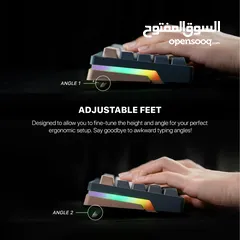  2 Fantech MK912 ATOM PRO63 RGB بلوتوث، لوحة مفاتيح الألعاب اللاسلكية ميركوري