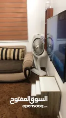  7 طقم كنب خشب زان 7 مقاعد بحاله ممتازه
