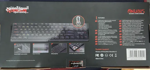  4 REDRAGON wireless gaming keyboard كيبورد لاسلكي RGB