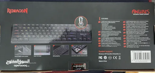  4 REDRAGON wireless gaming keyboard كيبورد لاسلكي RGB