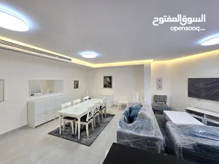  4 عبدون شقة مفروشة جديدة ( مودرن ) مع تراس واسع
