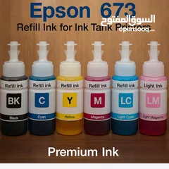  1 احبار طابعة EPSON 6 الوان او 4 الوان احبار hp brother canon حبر toner ink