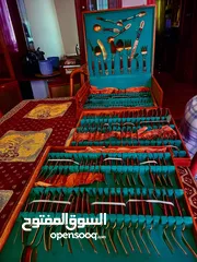 3 طقم مطبخ ملاعق سكاكين شوك كفاكي نحاس للبيع