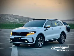  1 كايا سورينتو/2022 فل الفل  فتحة سقف بانوراما  4x4 ///240Hp بنزين + كهرباء  ( Haybrid) 1600cc