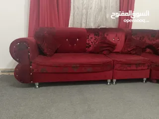  5 طقم كنب كورنر + طاولة سامبا + عرباية أطفال + بيرو تواليت