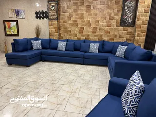  1 طقم كنب 11مقعد. كوالتي. عالي مصنوع من اجود انواع الخشب السويد الصلد بالكامل اسفنج عالي