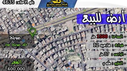 1 رقم الاعلان (4635) ارض سكنية في صويلح خلف صويلح مول بسعر لقطة