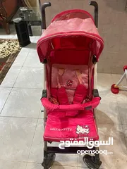  4 عرباي اطفال بنات ماركة هيلو كيتي وارجوحه منزليه