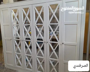  25 خزائن ملابس خشب لامنيت 18م لاتيه او حسب الطلب احجام كبيره درف او سحاب جميع الوان