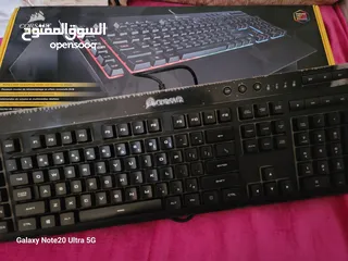  2 كيبورد Crosair K55 RGB membrane مستعمل  التواصل واتس بعد الاتفاق ممكن اتصال وشكرا