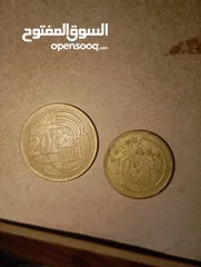  1 عملات نقديه قديمه سنة 1987-1407  من فئة 10 سنتيمات