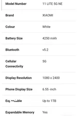  5 Xiaomi Mi 11 lite 5g 8/128 for sale