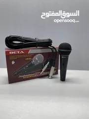  2 microphone beta avec câble xlr 5 m bon qualité disponible en gros et détaille