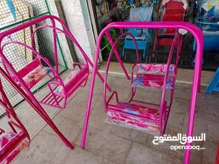  6 مرجيحة مزدوجة للاطفال   تمنح الطفل جوا من المتعة واللعب  مرجيحه حديد بمواصفات عاليه وتصنيع