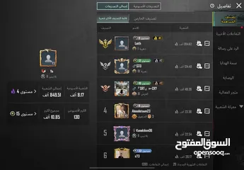  15 حساب ببجي مميز  للبيع بسعر مغري
