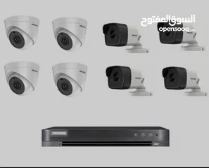 6 كاميرات 5ميجا بكسل هايكفجن عدد 2 شامل التركيب وكفالة الشركة الرسمية   HIKVISION  5 MEGA