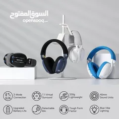  8 Redragon H878 3-Mode Wireless Blue Lighting Gaming Headset - Lightweight - 7.1 Surround Sound
