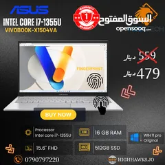  1 لابتوب اسوس-انتل كور اي7 جيل 13-16جيجا-512جيجا-15.6فل اتش دي-مع بصمة-وندوز 11-asus vivobook laptop