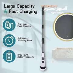  4 فرشاة التنظيف الكهربائية 9 في 1 ثورة في عالم التنظيف 9 رؤوس تنظيف متنوعة  تصميم مريح وخفيف
