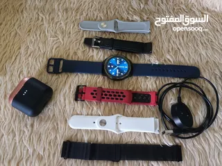  1 ساعة هواوي gt2e وبودز