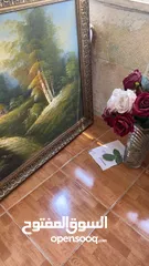  8 برواز عدد 2 بإطار ذهبي رسم يدوي بصورة طبيعية جميلة      00000000000000000000000000000000000000000000