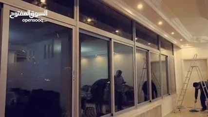  4 أعمال الألمنيوم شبابيك مقطع فلسطيني وخاص وكيرتن وال وفولدينج وسكوريت وسكاي لايت والكبوند والصيانة