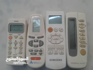  4 ريموتات اصلية للمكيفات والشاشات